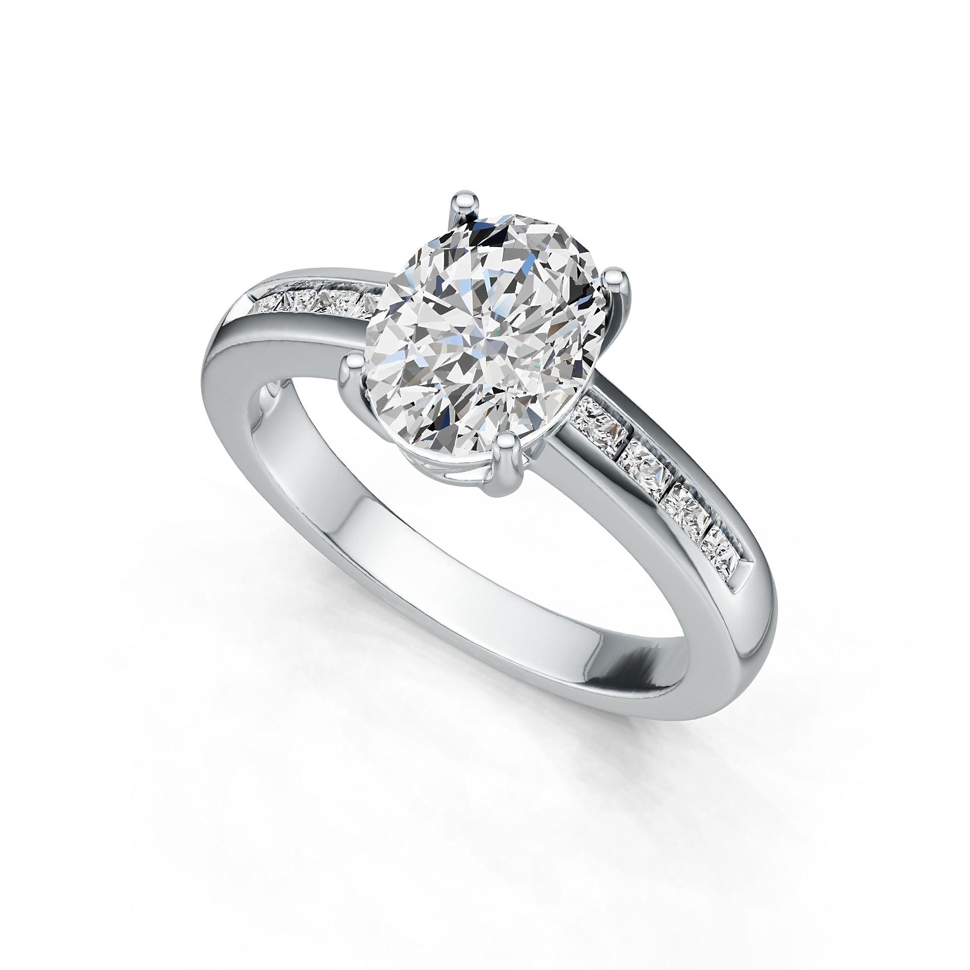 Sterling Silver Semi Mount Ring Setting Oval OV 9X7mm DHJ