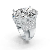 Sterling Silver Semi Mount Ring Setting Oval OV 24x16mm Syzjewelry