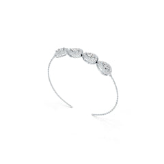 Sterling Silver Semi Mount Bracelet Setting Pear PE 7X5mm DHJ