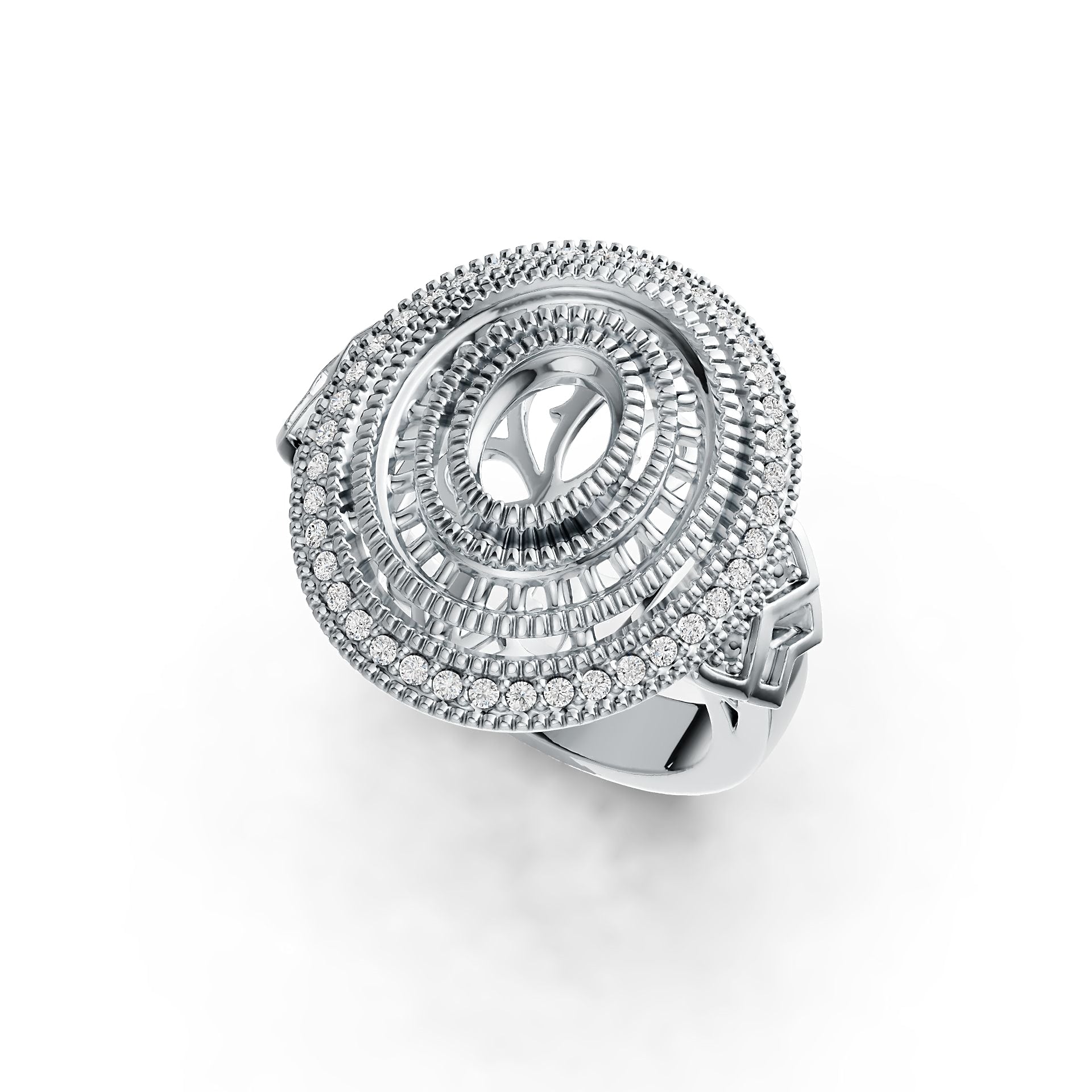 Sterling Silver Semi Mount Ring Setting Oval OV 7X5mm DHJ