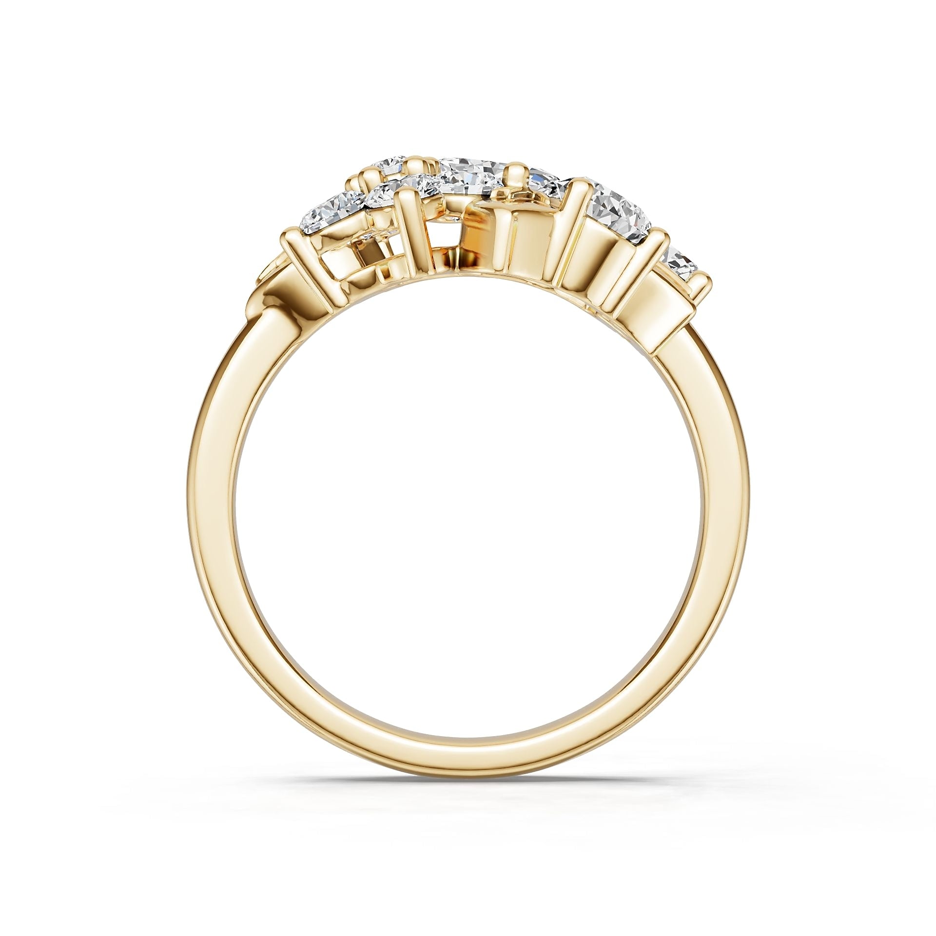 Platinum Semi Mount Ring Setting Pear Pe 6x4mm Diamond Accent Syz Jewelry