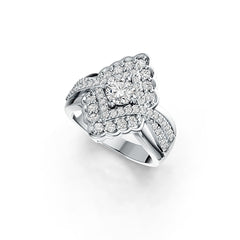 Sterling Silver Semi Mount Ring Setting Round RD 5x5mm with White Topaz - Syzjewelry