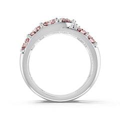 Platinum Semi Mount Ring Setting Oval Ov 4x3mm Diamond Accent Syz Jewelry