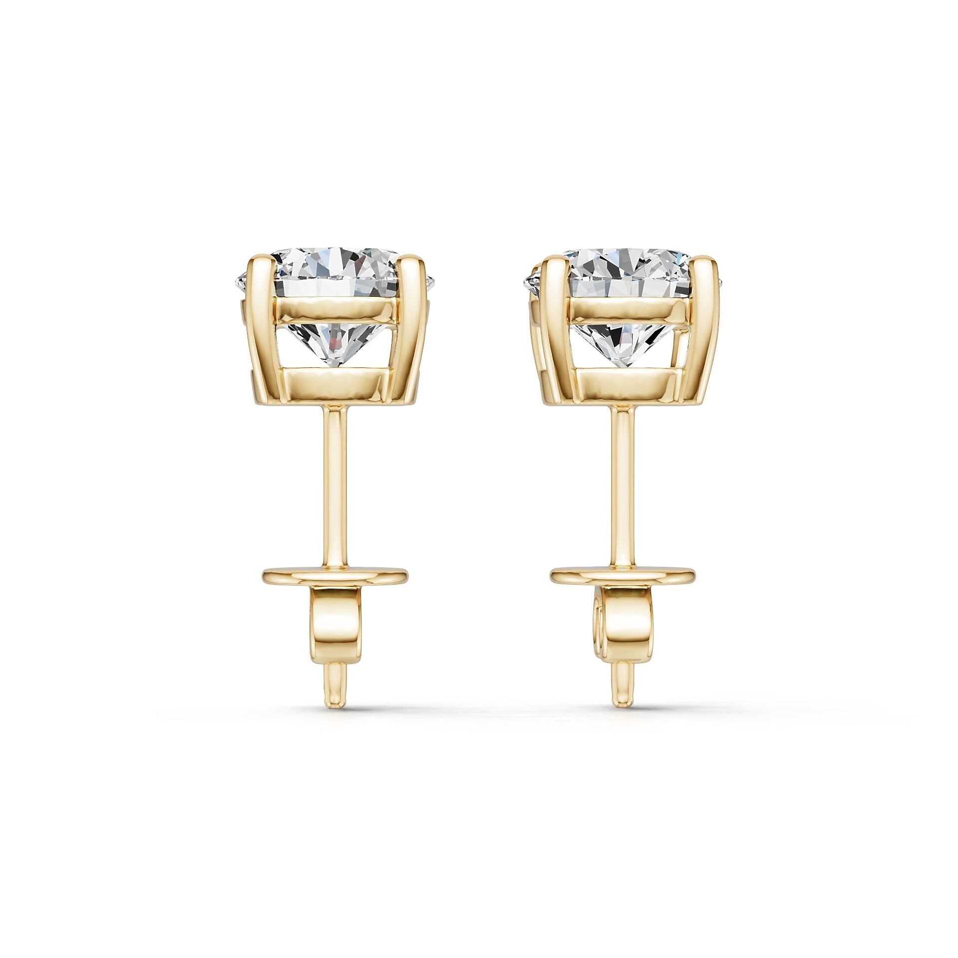 Platinum Semi Mount Earrings Setting Round Ro 6x6mm Diamond Accent Syz Jewelry