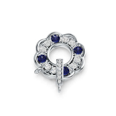 Sterling SilverPendant Setting with White Topaz or Moissanite Flower Theme Syzjewelry
