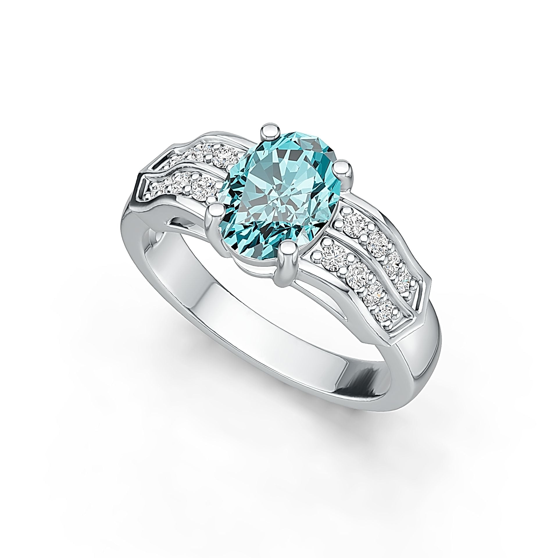 Sterling Silver Semi Mount Ring Setting Oval OV 8X6mm DHJ