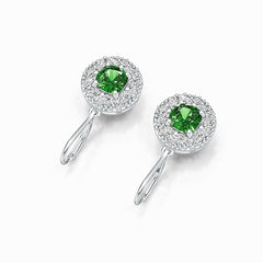 Platinum Semi Mount Earrings Setting Cushion CU 6.5X6.5mm Halo Diamond Accent DHJ