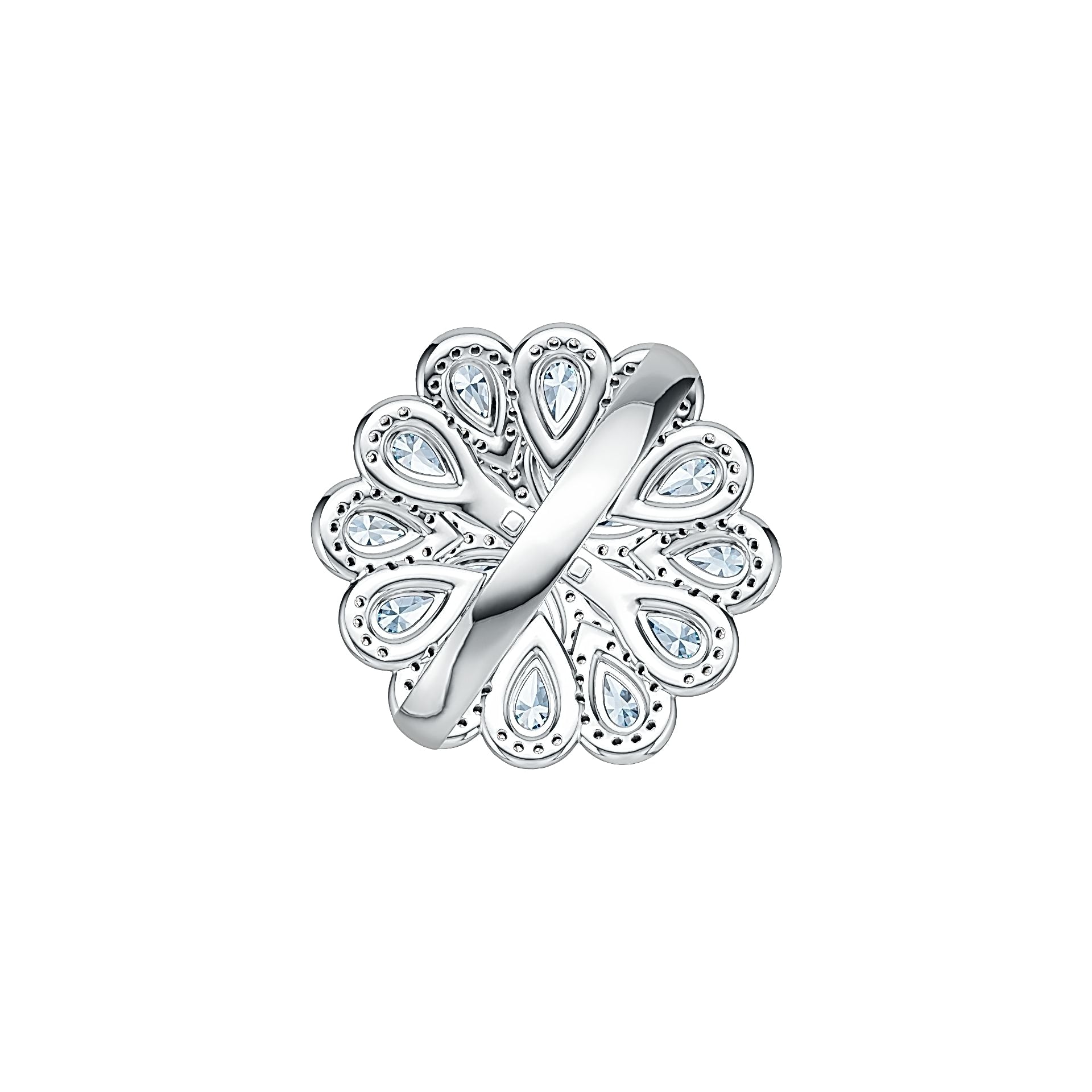 Sterling Silver Semi Mount Ring Setting Pear PE 5X3mm DHJ