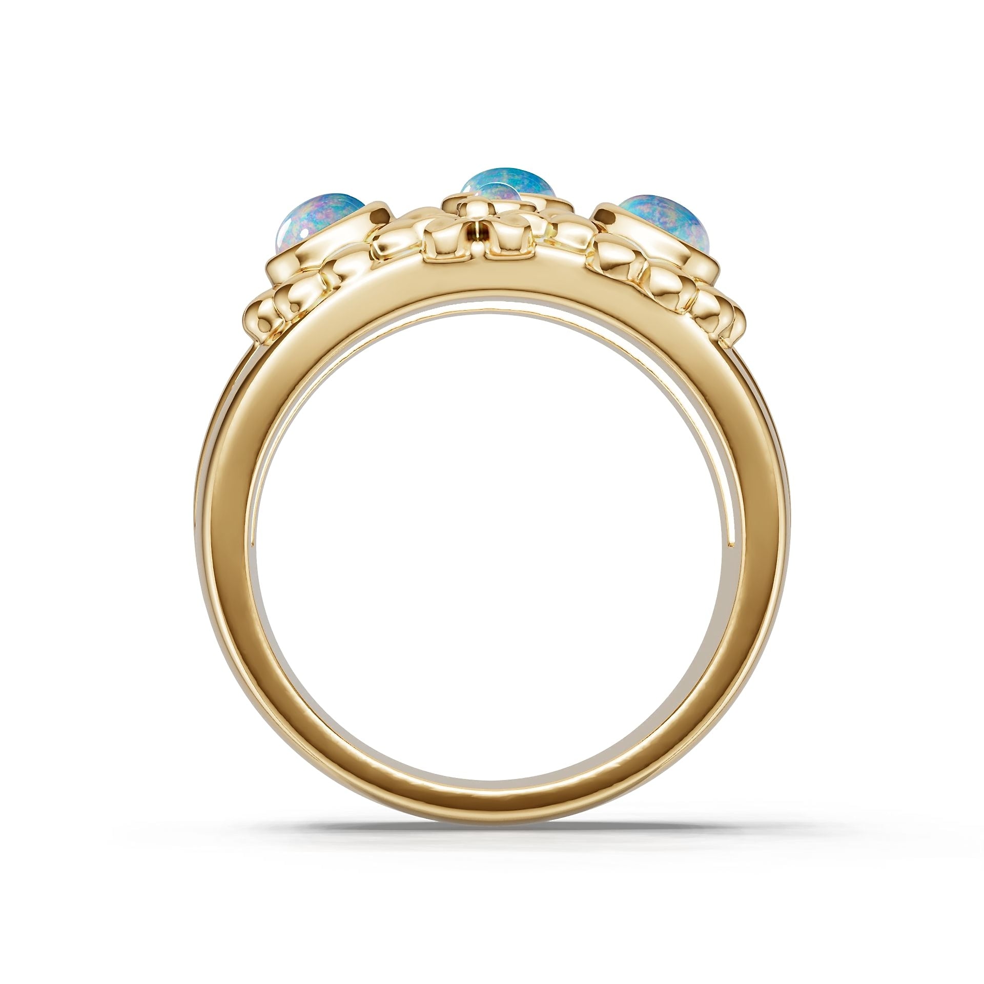 14K Gold Semi Mount Ring Setting Round Ro 4x4mm Syz Jewelry
