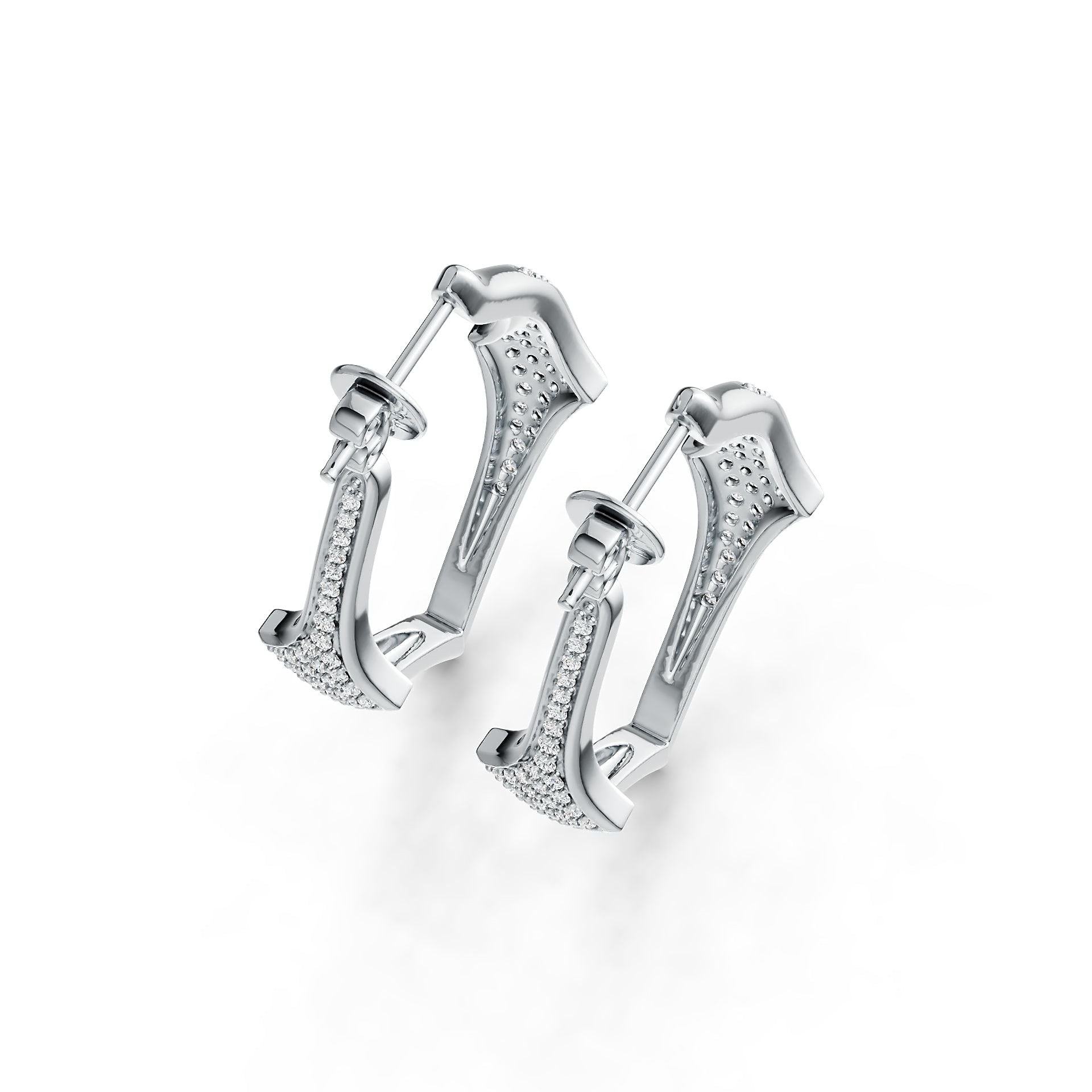 Sterling Silver Semi Mount Earrings Setting Round RD 1.25mm DHJ