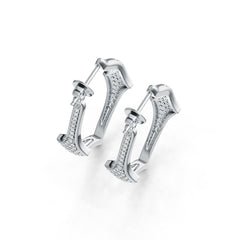 Sterling Silver Semi Mount Earrings Setting Round RD 1.25mm DHJ