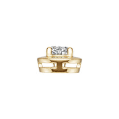 14K Gold Semi Mount Pendant Setting Oval Ov 7x5mm Diamond Accent Syz Jewelry
