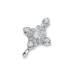 Sterling Silver Semi Mount Pendant Setting Round RD 6x6mm RD 4X4mm DHJ