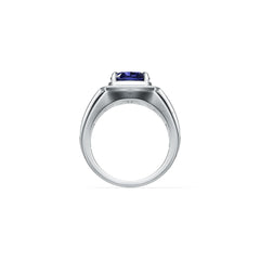Men's Sterling Silver Semi Mount Ring Setting Cushion CU 10x10mm Male Ring Halo Ring Syzjewelry