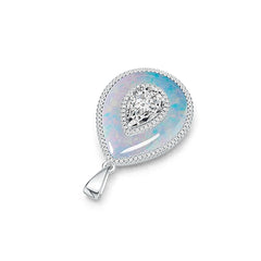 Sterling Silver Semi Mount Pendant Setting Pear PE 26X20mm PE 12X8mm DHJ