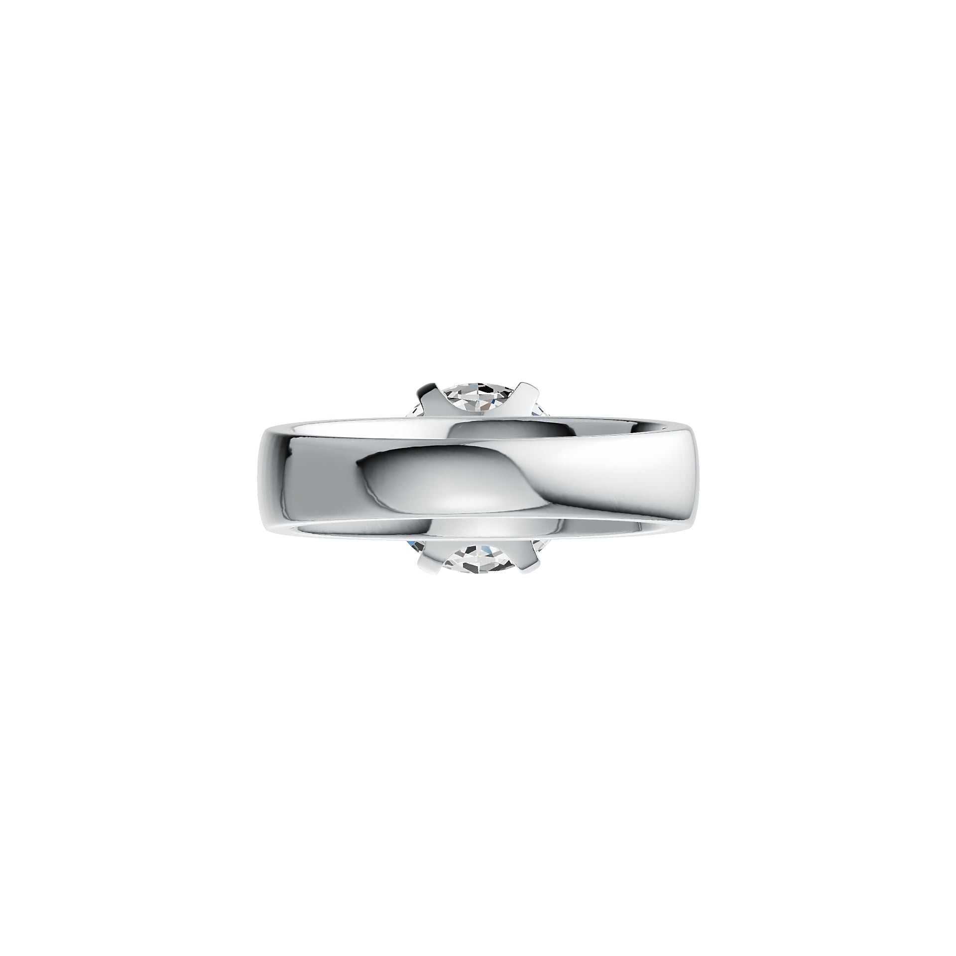 Platinum Semi Mount Ring Setting Round RD 10x10mm Solitaire DHJ