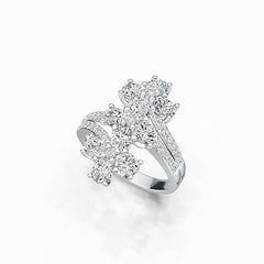 Sterling Silver Semi Mount Ring Setting Oval OV 5X4mm with White Topaz - Syzjewelry