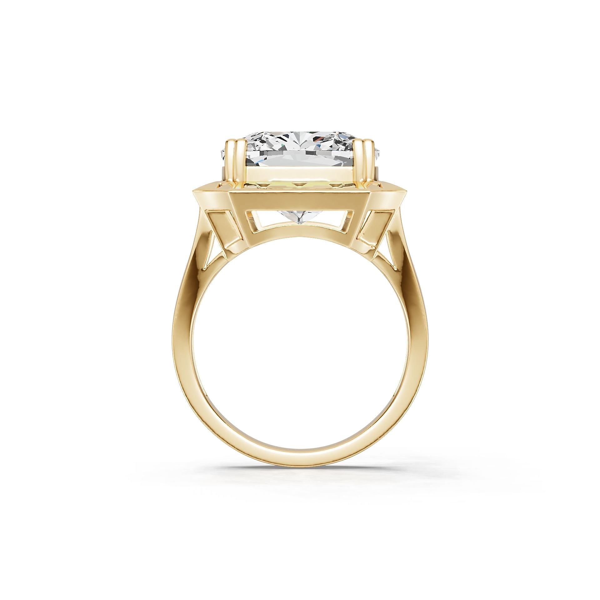 Sterling Silver Semi Mount Ring Setting Cushion CU 13X13mm Syzjewelry