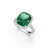 Sterling Silver Semi Mount Ring Setting Cushion CU 14X12mm Halo DHJ