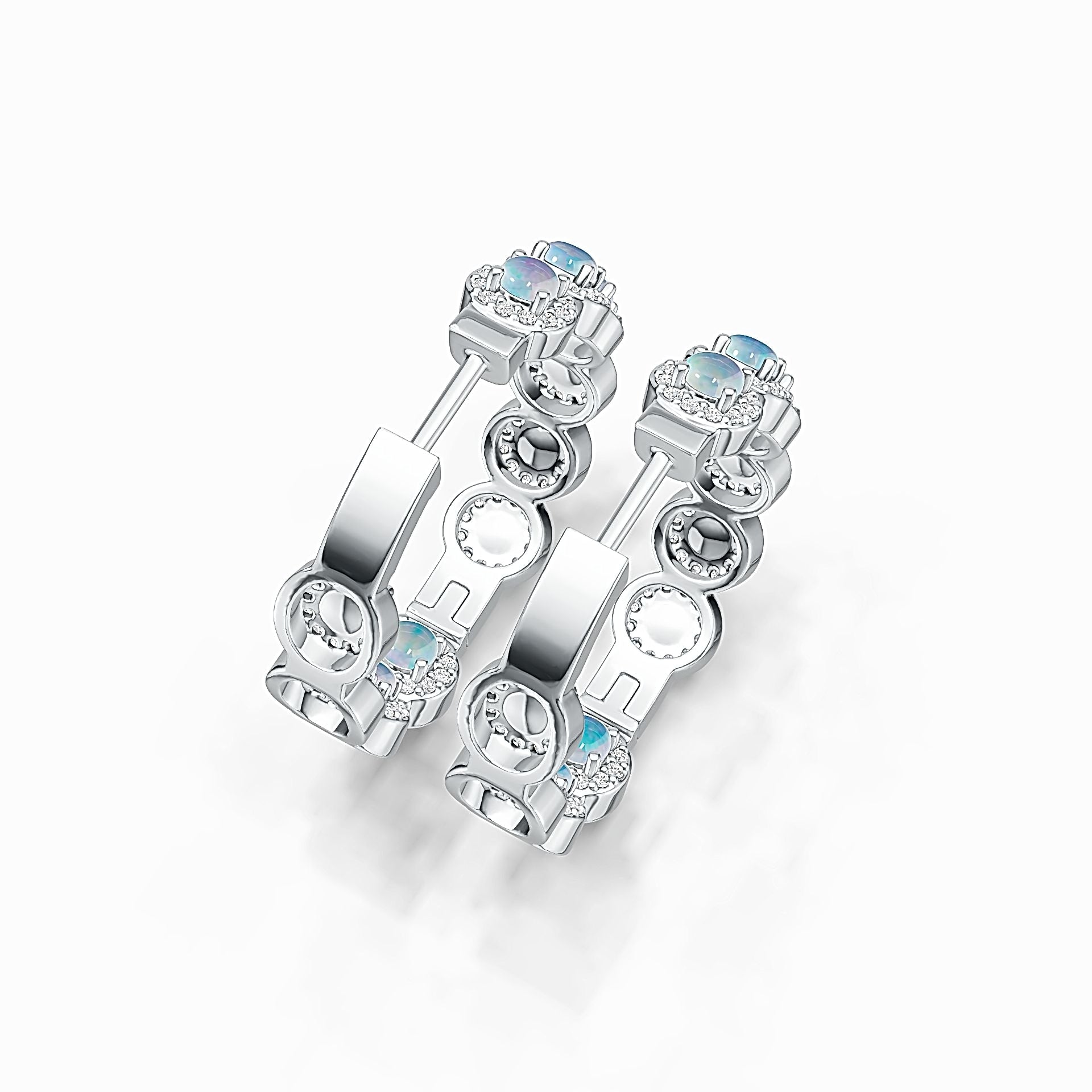 Sterling Silver Semi Mount Earrings Setting Round RD 3x3mm DHJ