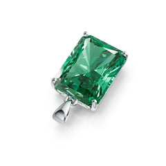 Sterling Silver Semi Mount Pendant Setting Emerald OCT 16X12mm DHJ