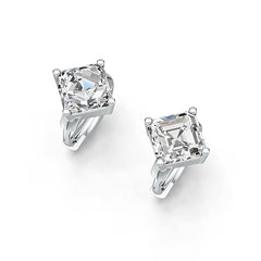 Sterling Silver Semi Mount Earrings Setting Emerald OCT 7X7mm DHJ