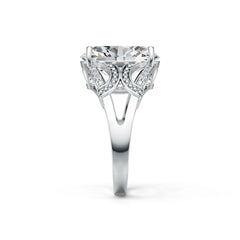 18K Gold Semi Mount Ring Setting Oval OV 16X12mm Diamond Accent DHJ