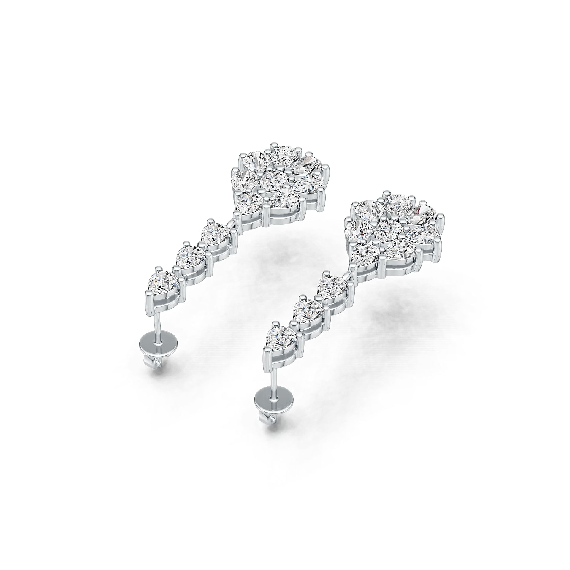 Sterling Silver Semi Mount Earrings Setting Pear PE 4X3mm DHJ