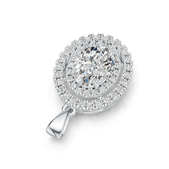 14K Gold Semi Mount Pendant Setting Oval OV 9x7mm Diamond Accent DHJ