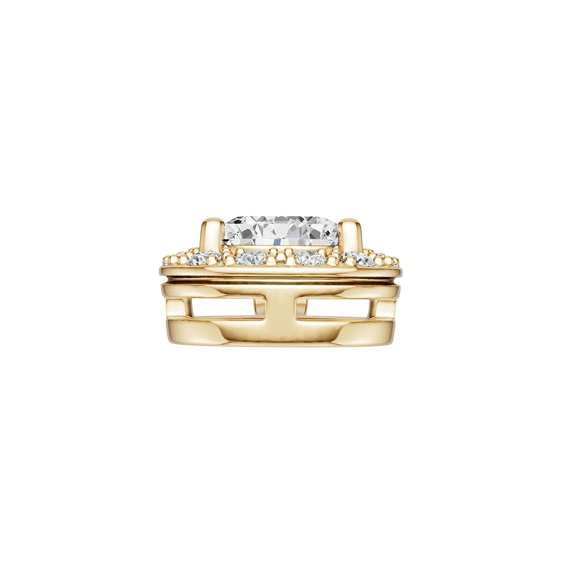 18K Gold Semi Mount Pendant Setting Pear Pe 5x6mm Diamond Accent Syz Jewelry