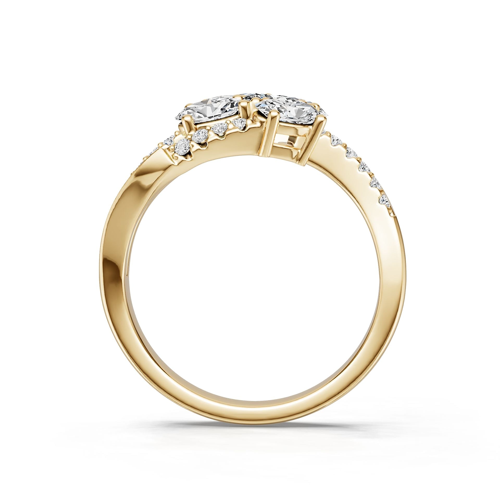 Sterling Silver Semi Mount Ring Setting Round Ro 5x3mm Diamond Accent DHJ