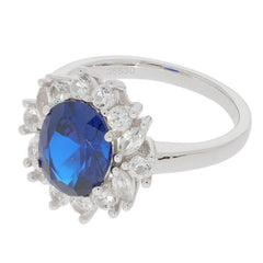 14K Gold Semi Mount Ring Setting Oval OV 10X8mm D-PJC26630R Diamond Accent Syzjewelry