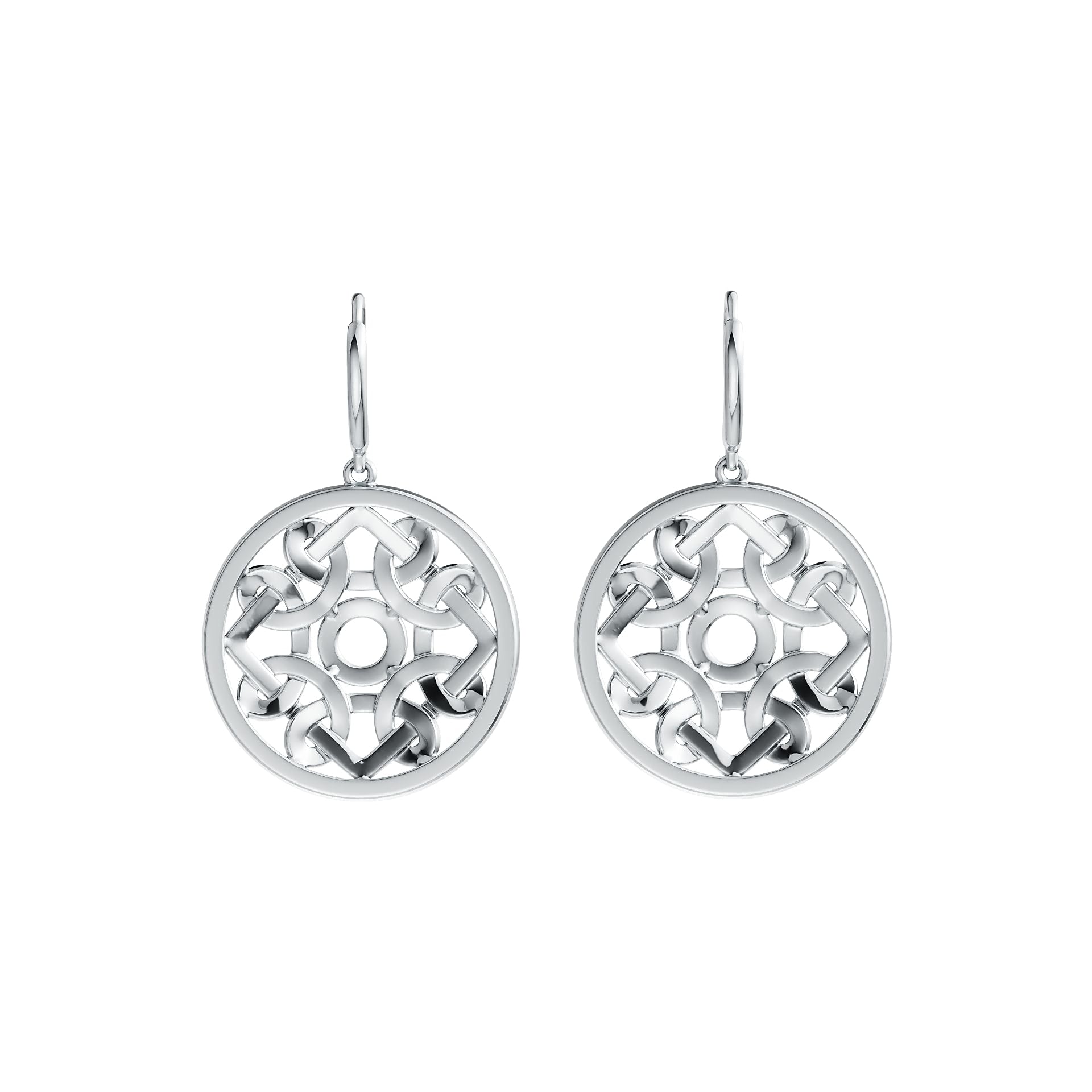 14K Gold Semi Mount Earrings Setting Round RD 6x6mm DHJ