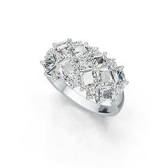 Sterling Silver Semi Mount Ring Setting Princess SQ 4X4mm DHJ