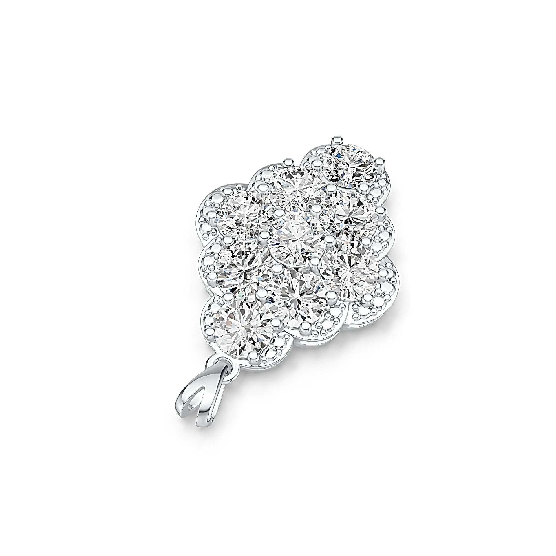 Sterling Silver Semi Mount Pendant Setting Round RD 6x6mm - Syzjewelry