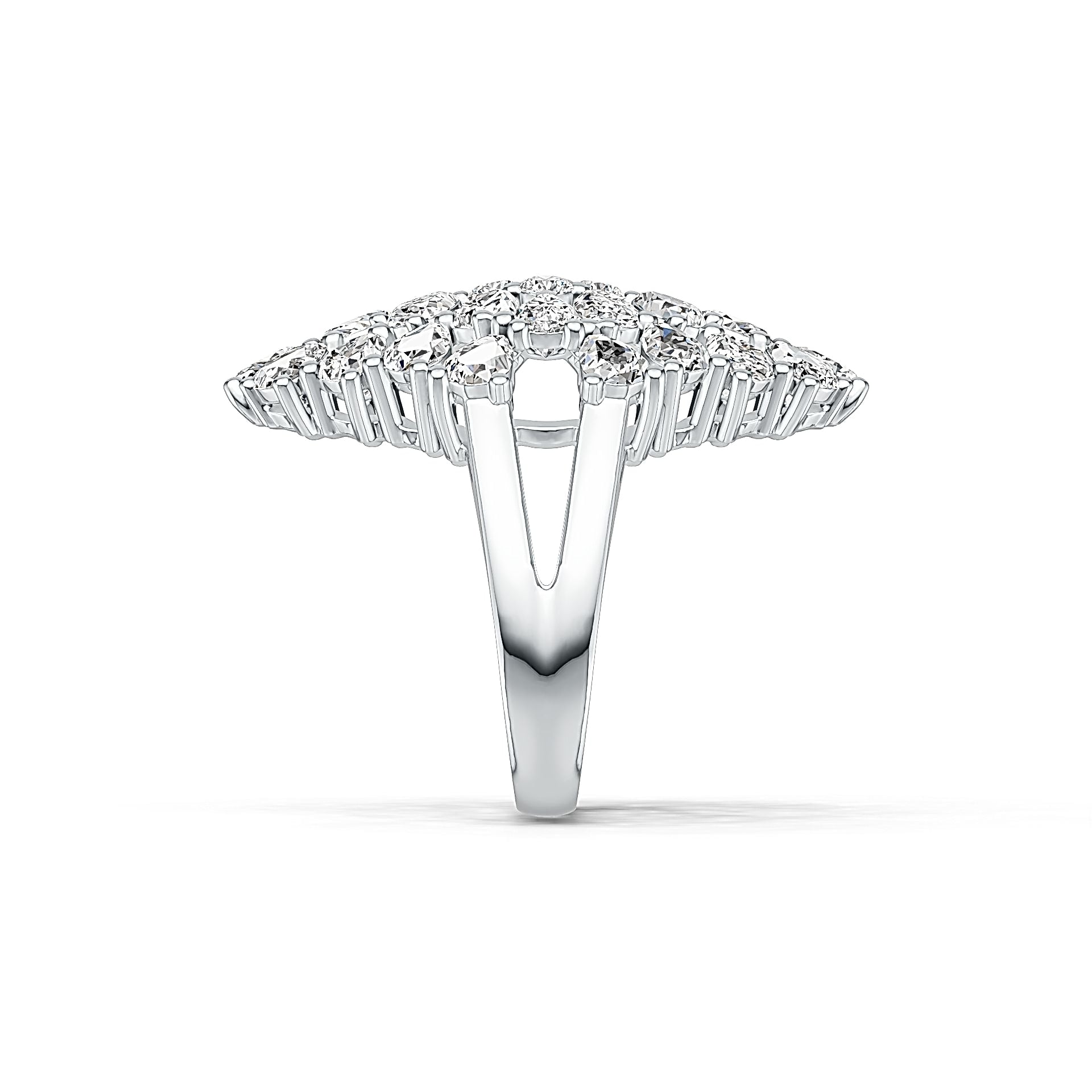 14K Gold Semi Mount Ring Setting Pear PE 4X3mm Diamond Accent DHJ