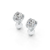 Sterling Silver Semi Mount Earrings Setting Round RD 5x5mm DHJ