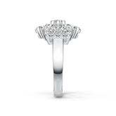 Platinum Semi Mount Ring Setting Oval OV 6X4mm Diamond Accent DHJ