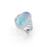 Sterling Silver Semi Mount Ring Setting Oval OV 21X12mm DHJ