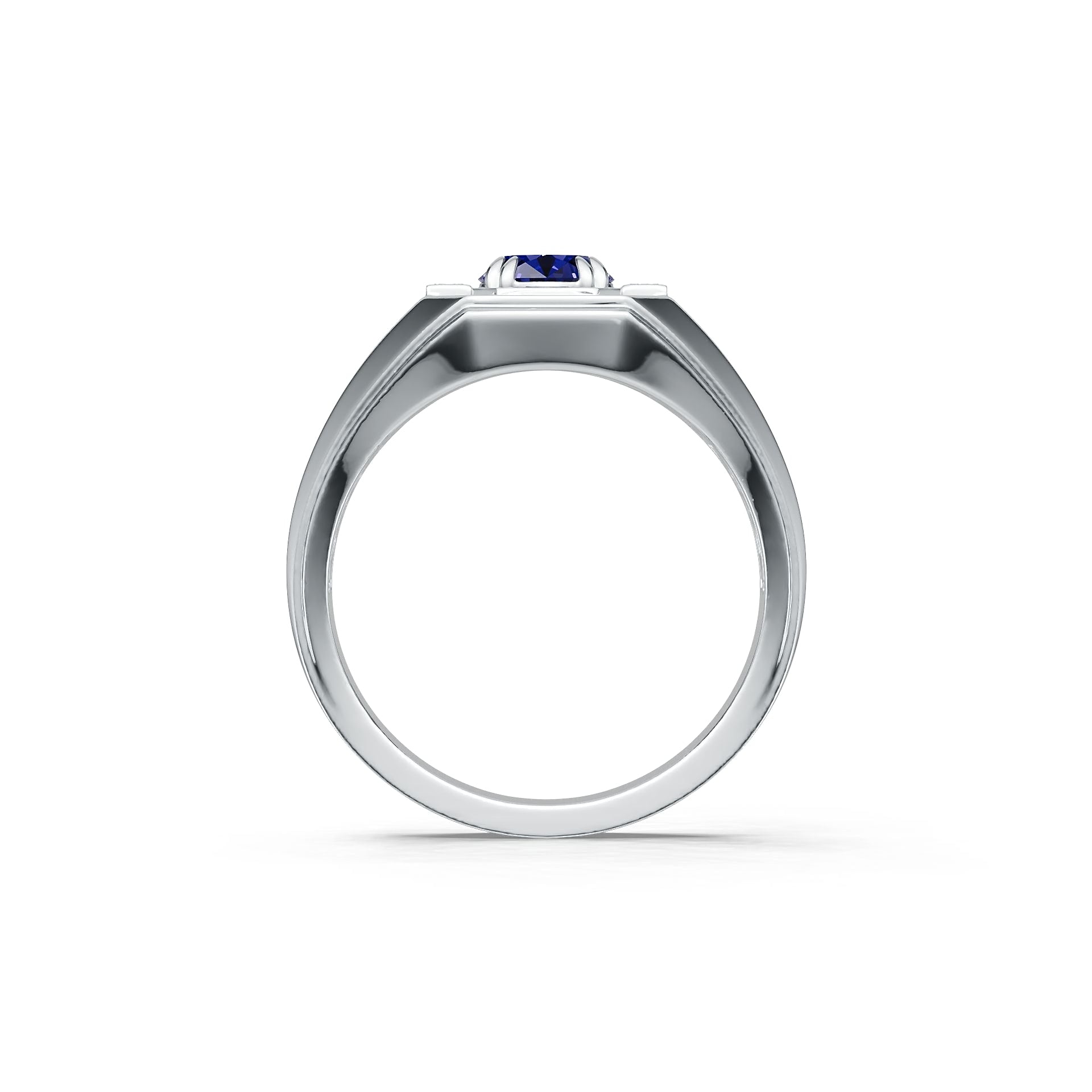 Men's Sterling Silver Semi Mount Ring Setting Oval OV 8x6mm Halo DHJ