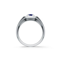 Men's Sterling Silver Semi Mount Ring Setting Oval OV 8x6mm Halo DHJ