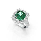 Sterling Silver Semi Mount Ring Setting Cushion CU 10x10mm Halo Syzjewelry