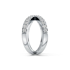 14K Gold Ring Crisscross X Theme with White Topaz or Moissanite Diamond Accent DHJ