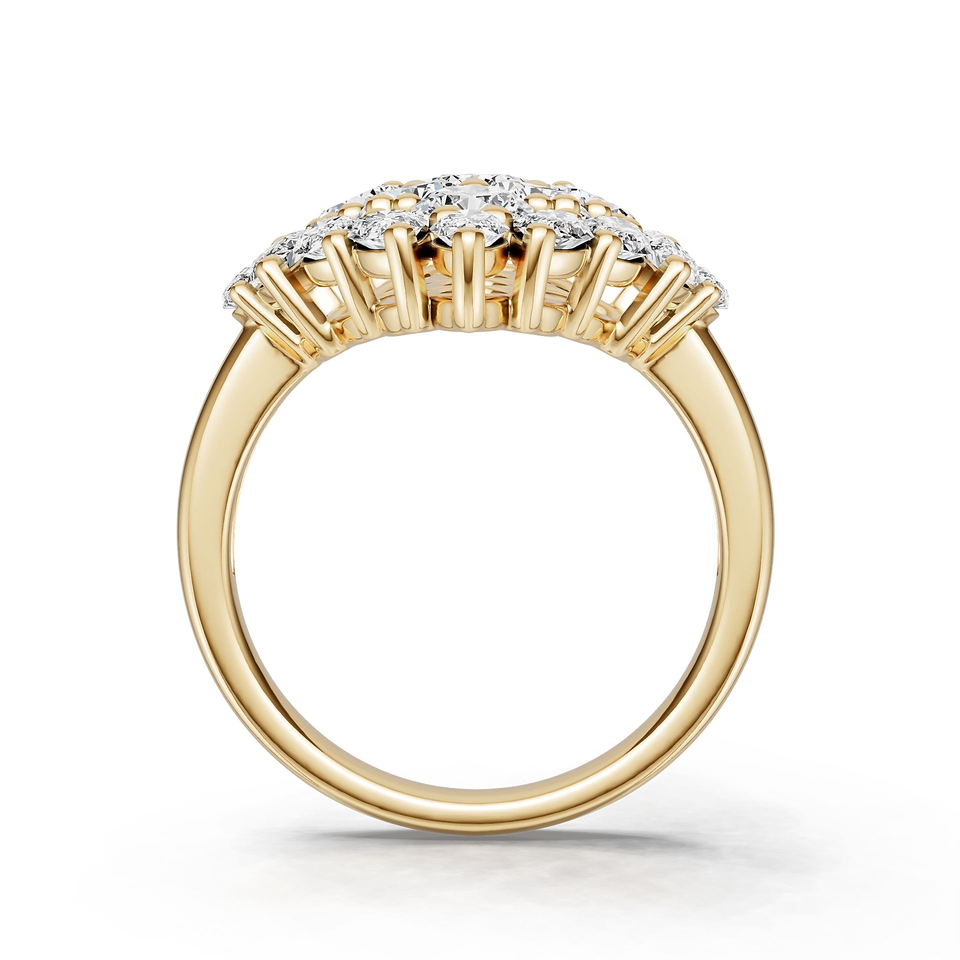 Platinum Semi Mount Ring Setting Round Ro 8x8mm Diamond Accent Syz Jewelry