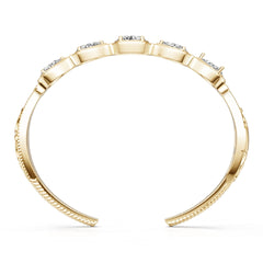 18K Gold Semi Mount Bracelet Setting Round Ro 5x7mm Diamond Accent Syz Jewelry