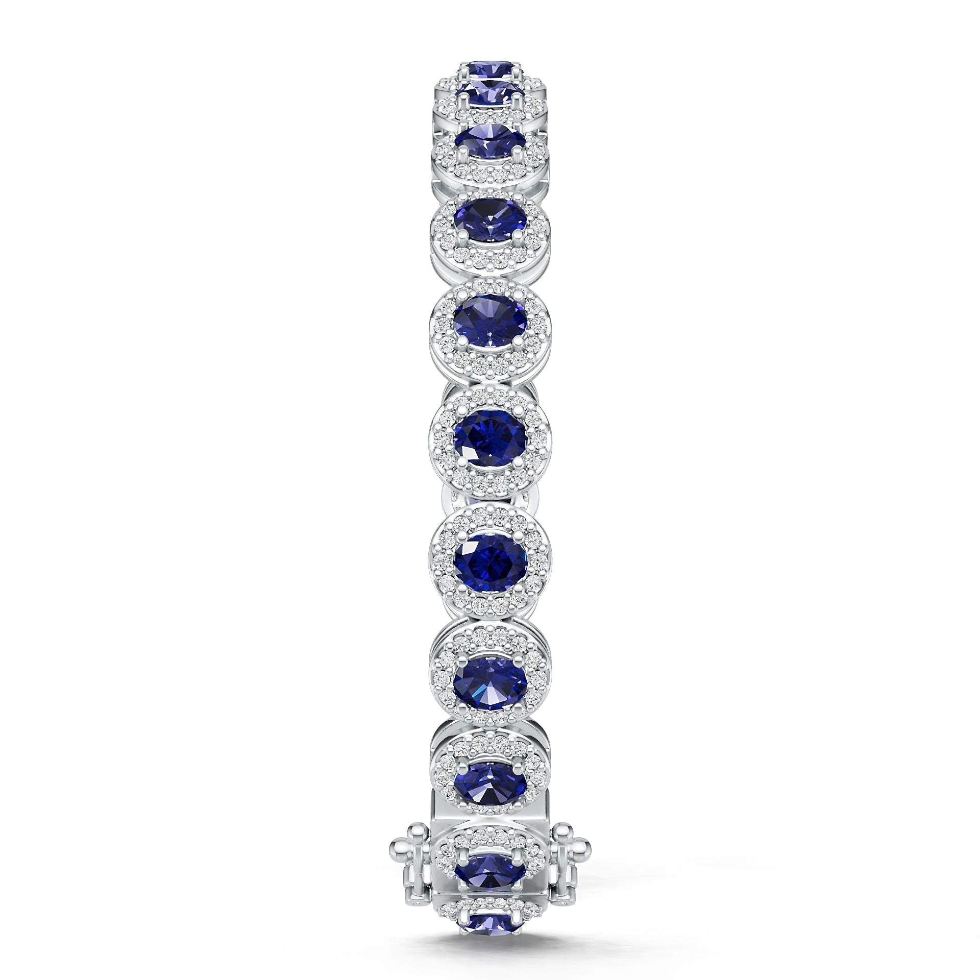 14K Gold Semi Mount Bracelet Setting Oval OV 5x4mm Diamond Accent DHJ