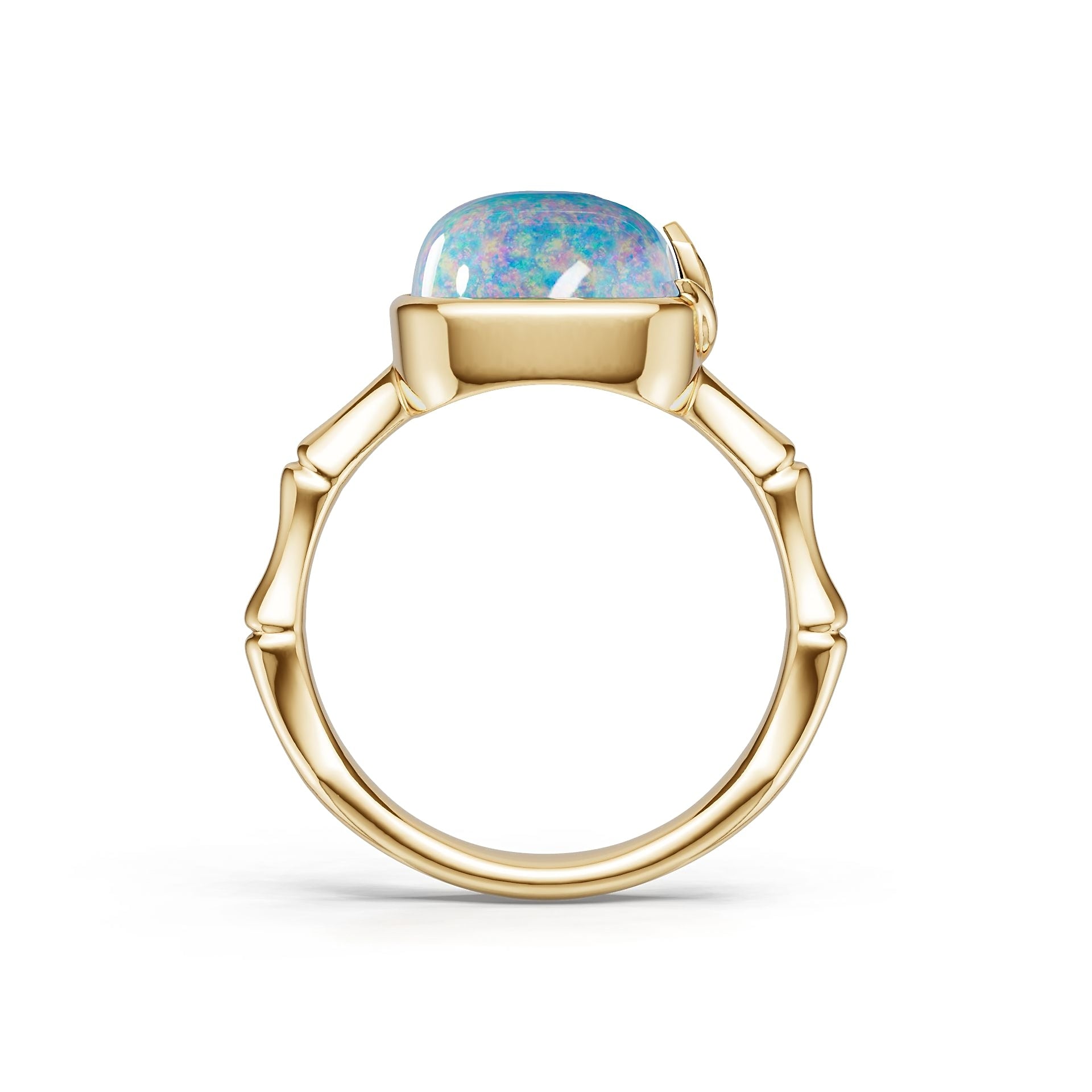 14K Gold Semi Mount Ring Setting Round Ro 5x10mm Syz Jewelry