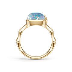 14K Gold Semi Mount Ring Setting Round Ro 5x10mm Syz Jewelry