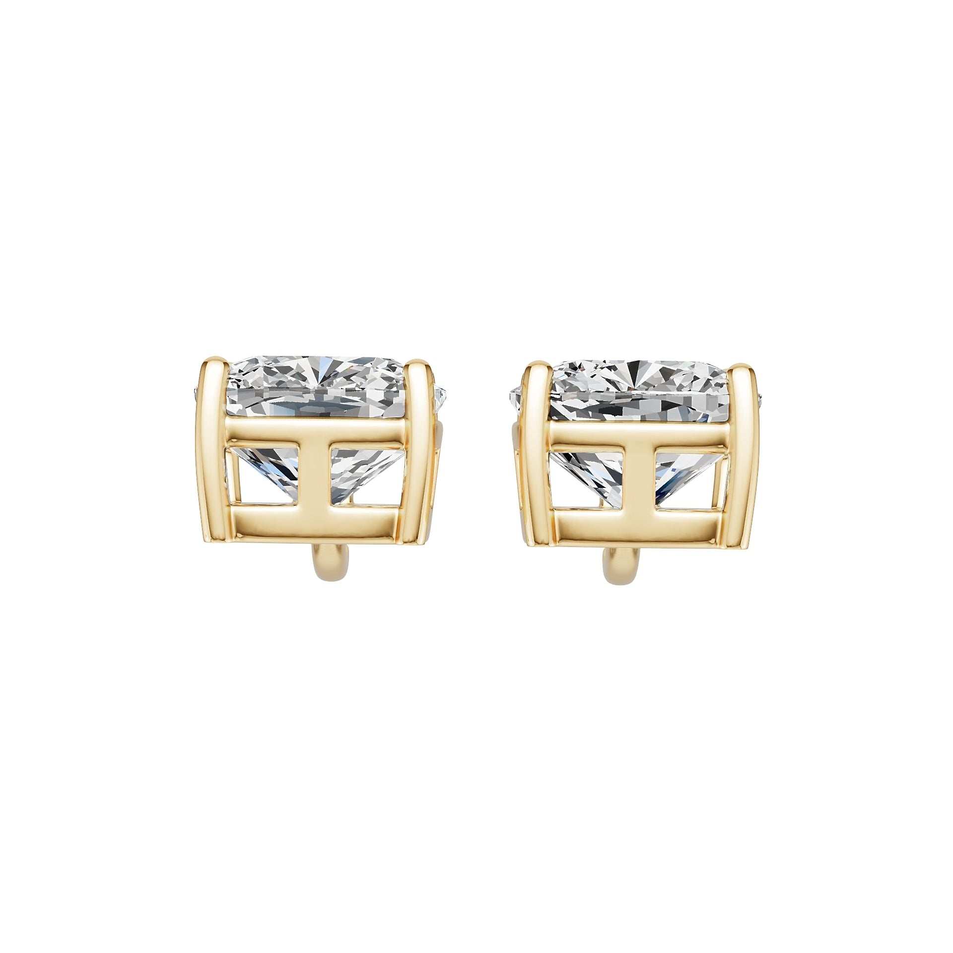 Platinum Semi Mount Earrings Setting Round Ro 10x10mm Syz Jewelry