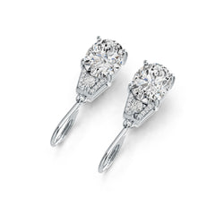 Sterling Silver Semi Mount Earrings Setting Oval OV 11X9mm DHJ